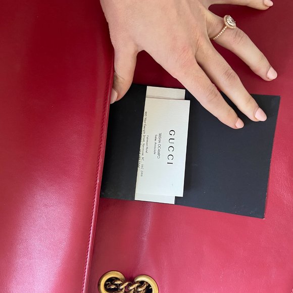 AUTHENTIC Large Red Gucci Marmont - Picture 2 of 4